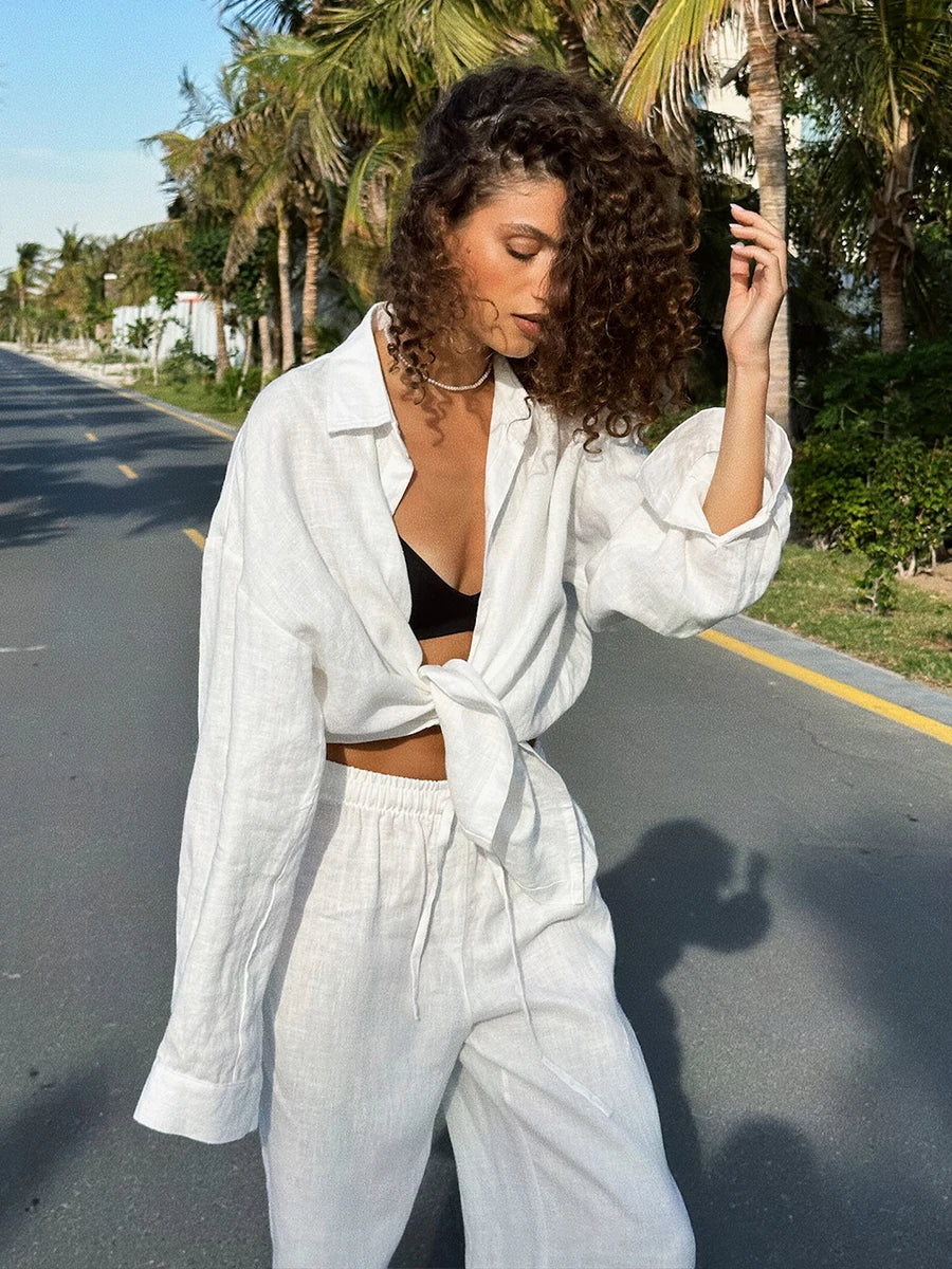 Aqua Resort Set | Lightweight Cotton Two-Piece Resort Wear for Women 5