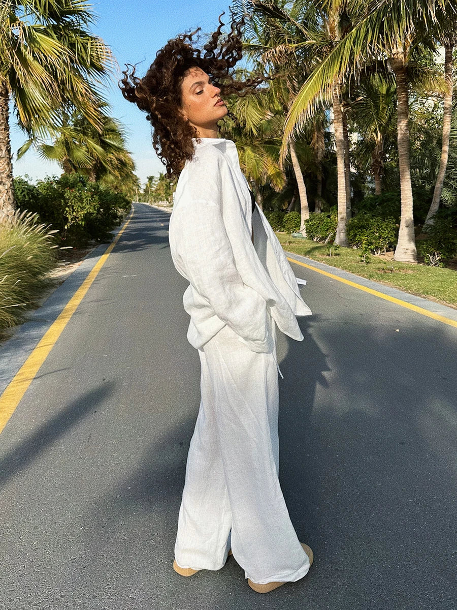 Aqua Resort Set | Lightweight Cotton Two-Piece Resort Wear for Women 6