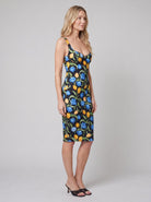 Arielle Balconette Dress | Black Floral Print, V-Neck Back, Perfect for Summer Parties 2