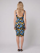 Arielle Balconette Dress | Black Floral Print, V-Neck Back, Perfect for Summer Parties 3