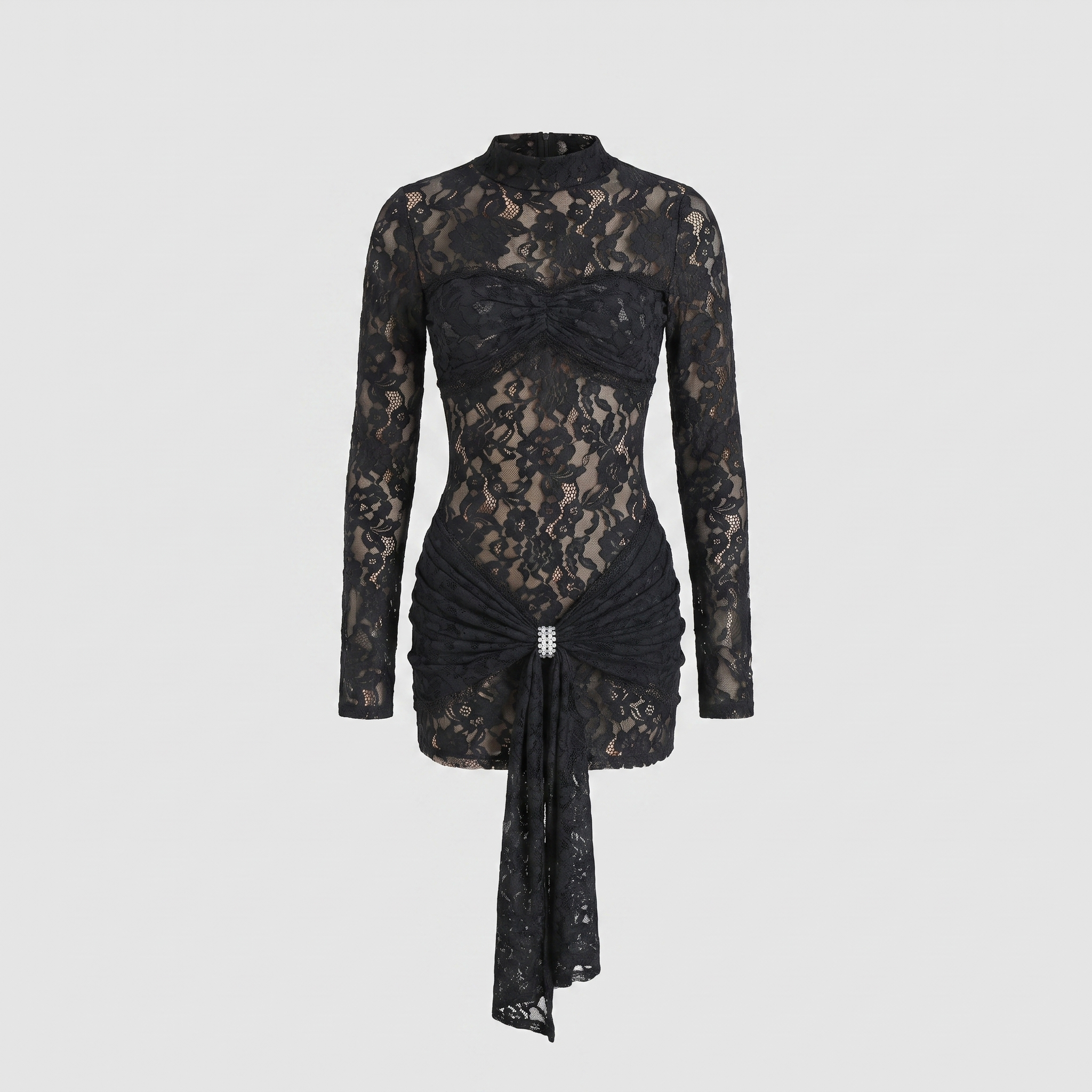 Camilla black lace sheath mini dress 5