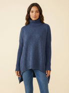 Astra High Neck Sweater | Soft Knit, Draped Silhouette for Women 0