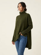 Astra High Neck Sweater | Soft Knit, Draped Silhouette for Women 1