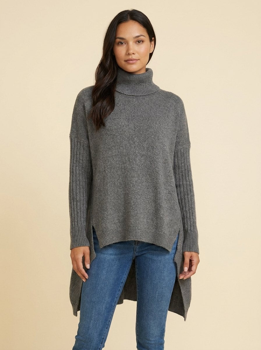 Astra High Neck Sweater | Soft Knit, Draped Silhouette for Women 3