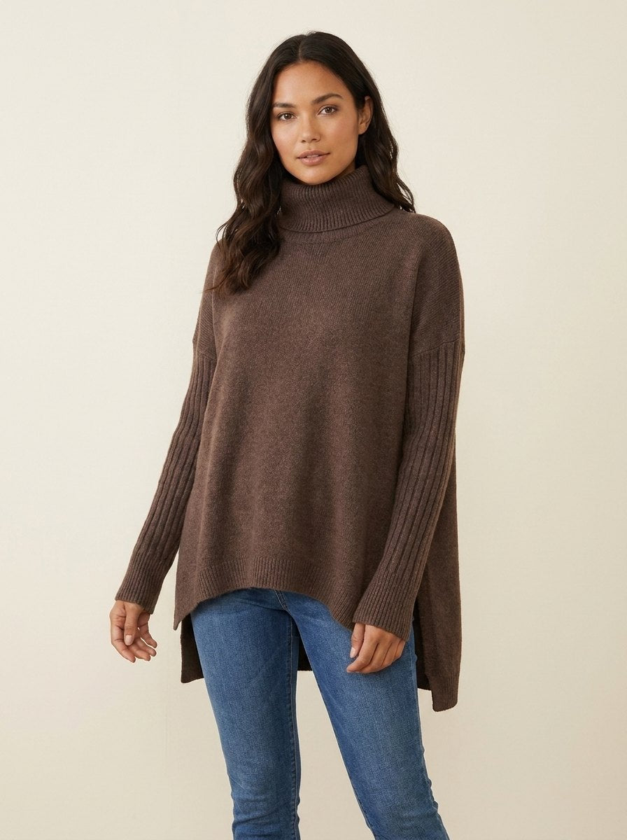 Astra High Neck Sweater | Soft Knit, Draped Silhouette for Women 4