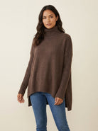 Astra High Neck Sweater | Soft Knit, Draped Silhouette for Women 4