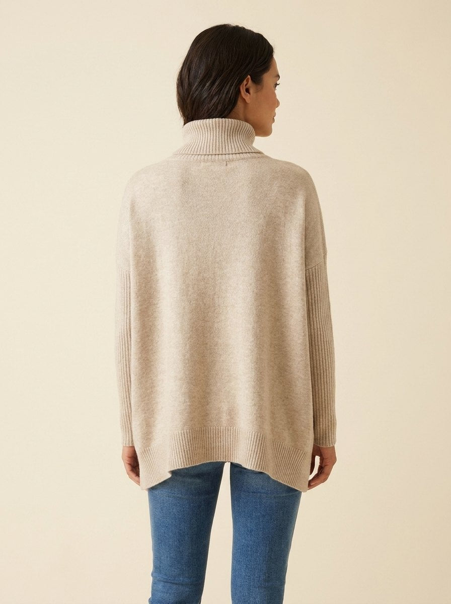 Astra High Neck Sweater | Soft Knit, Draped Silhouette for Women 5