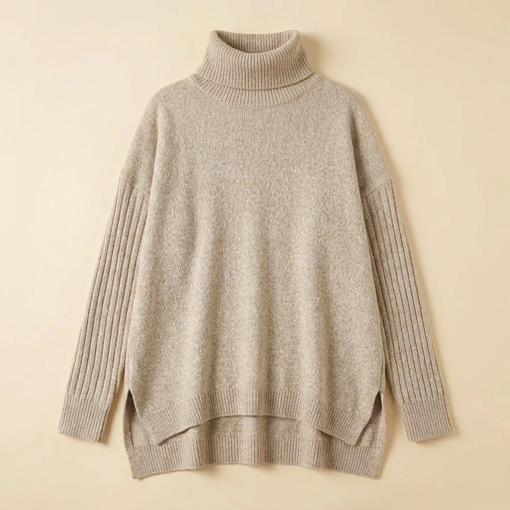 Astra High Neck Sweater | Soft Knit, Draped Silhouette for Women 6