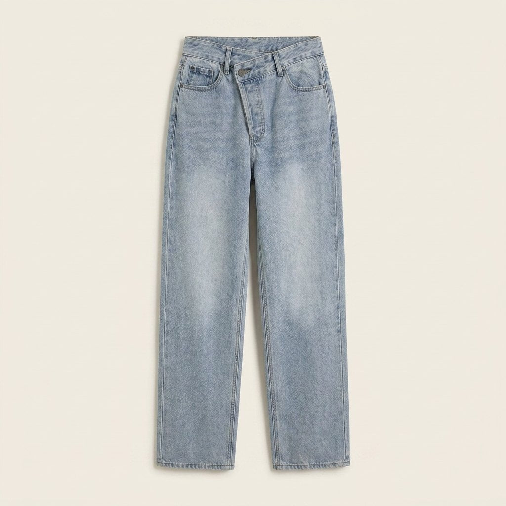 Astra Mens Jeans | Straight Leg, Asymmetric Waist, Cotton Blend 3