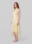 Auden Midi Dress | Sheer Organza Overlay, High-Low Hem, A-Line Summer Dress 2