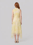 Auden Midi Dress | Sheer Organza Overlay, High-Low Hem, A-Line Summer Dress 3