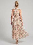 Aurelle Floral Midi Dress | Lightweight Halter Neck, Perfect for Summer Weddings 5