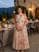 Aurelle Floral Midi Dress | Lightweight Halter Neck, Perfect for Summer Weddings 8