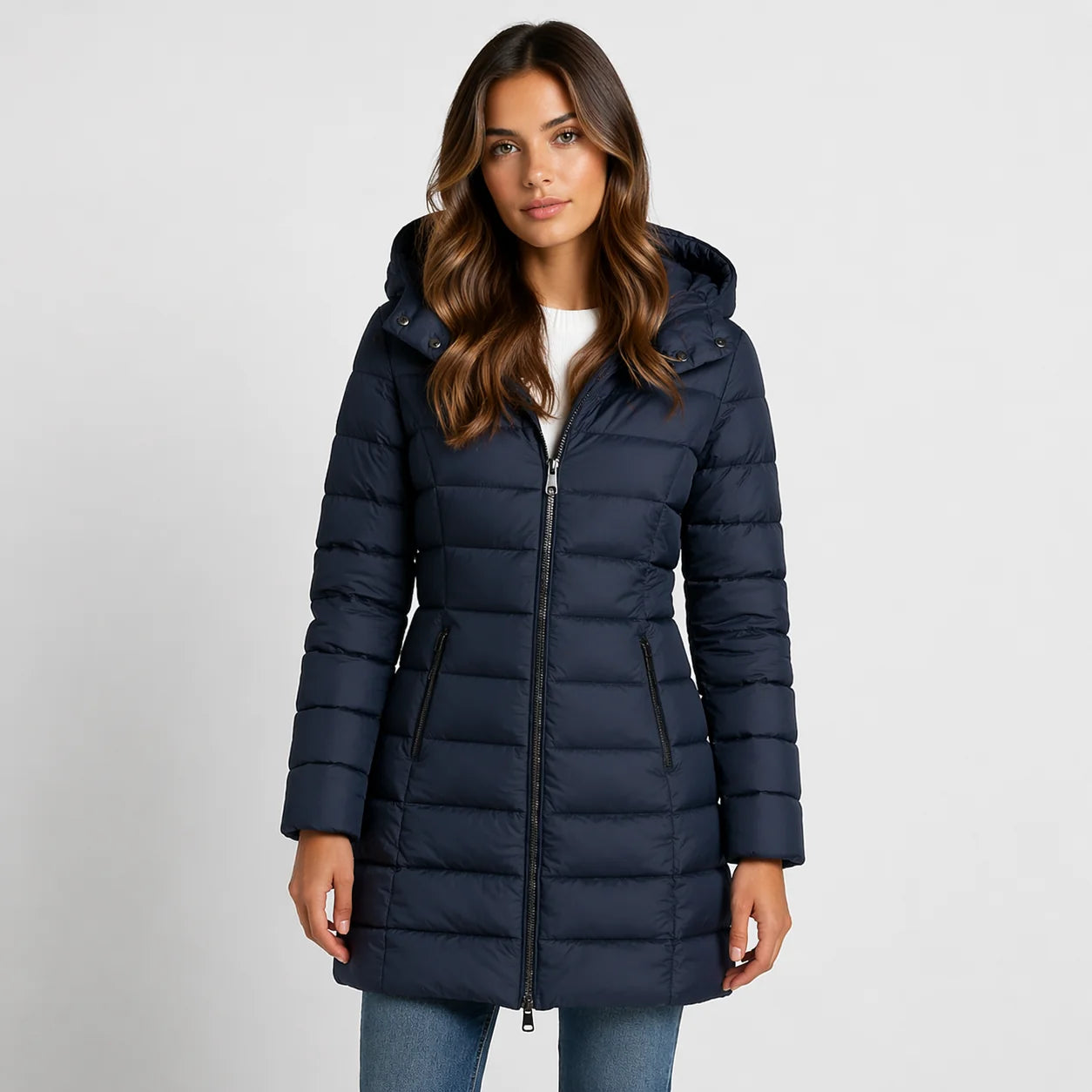 Aurora | Women's Longline Puffer Jacket | Hooded 2