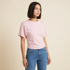 Ava Drape Tee | Premium Cotton Blend, Contoured Waist for Women 1