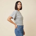 Ava Drape Tee | Premium Cotton Blend, Contoured Waist for Women 2