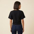 Ava Drape Tee | Premium Cotton Blend, Contoured Waist for Women 6