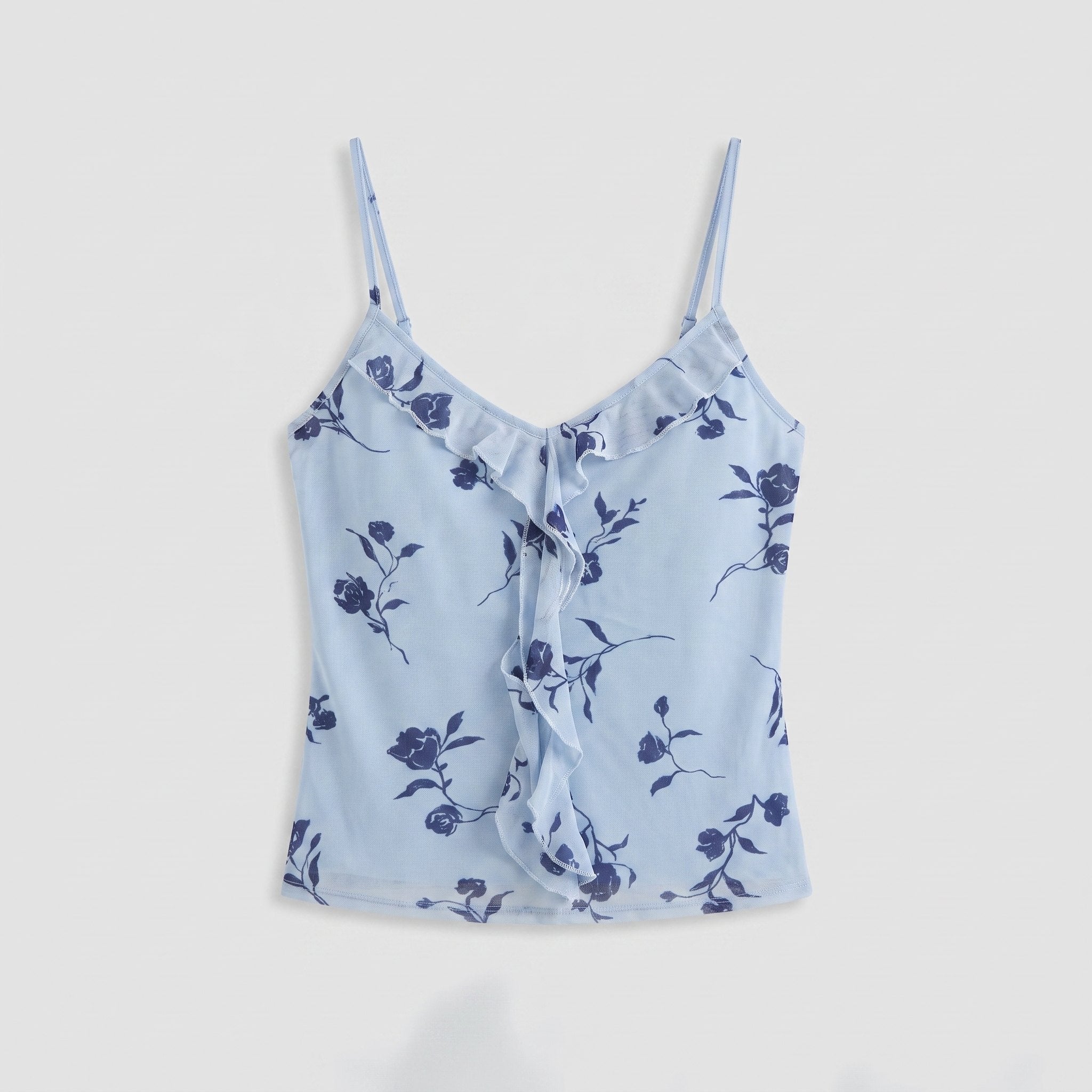 Ava Floral Cami Top | Fitted, Frill Detail, Perfect for Going Out 4
