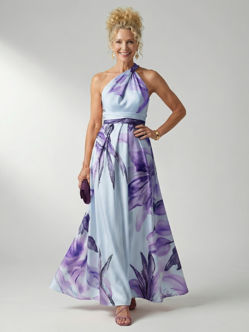 Ava Floral Maxi Dress | Lightweight, Sleeveless Halter for Summer 4