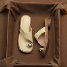 Ava Leather Slides | 100% Leather, Square Toe, Sculpted Block Heel 8