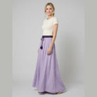 Ava Maxi Skirt | Lightweight Linen A-Line with Tassel Waist Detail 1