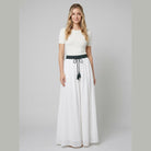 Ava Maxi Skirt | Lightweight Linen A-Line with Tassel Waist Detail 3