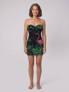 Aveline Mini Dress | Strapless, Beaded Mesh, Bodycon Fit 0