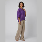 Aveline Ruffle Blouse | Cotton-Linen Blend Plus Size Top 3
