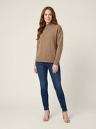 Avery Cashmere Sweater | High Neck Ribbed Knit for Women 1
