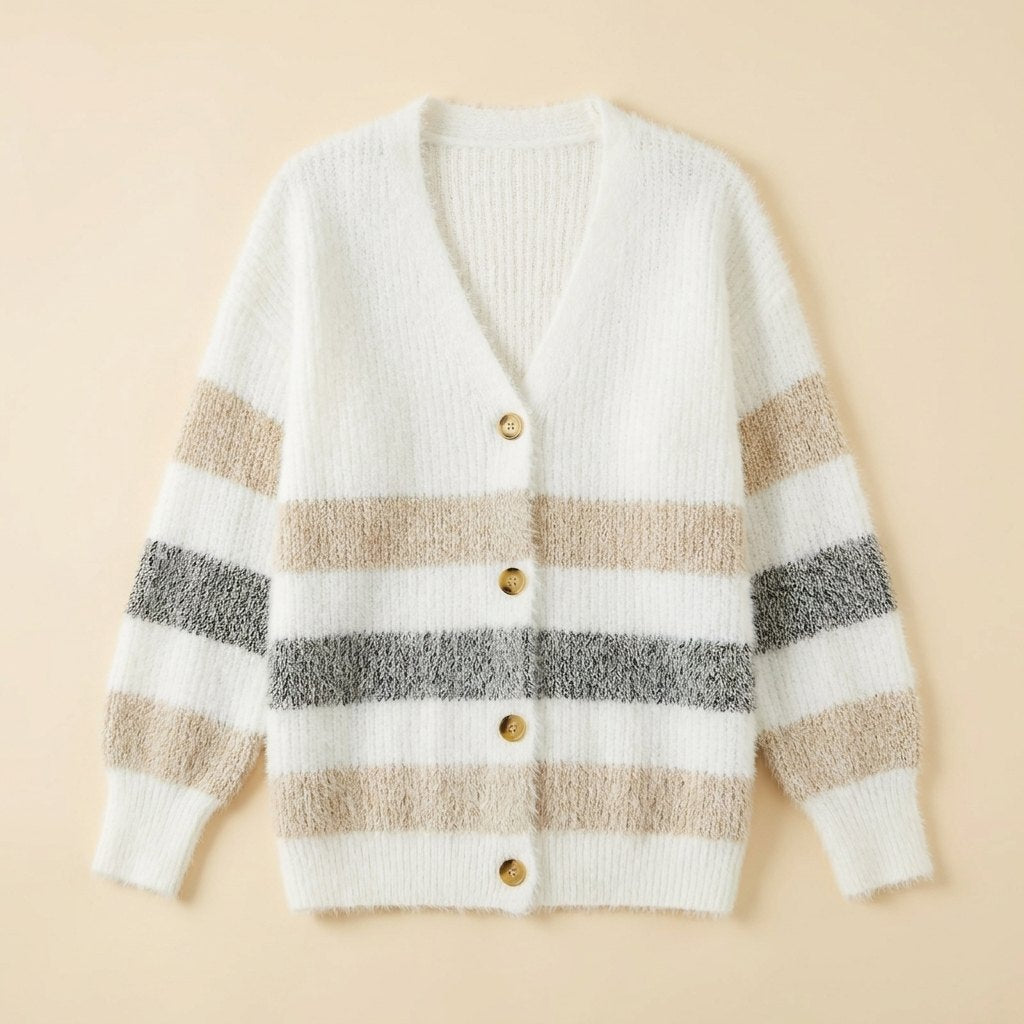 Ayla Long Cardigan | Striped, Relaxed Fit, Button-Down 4