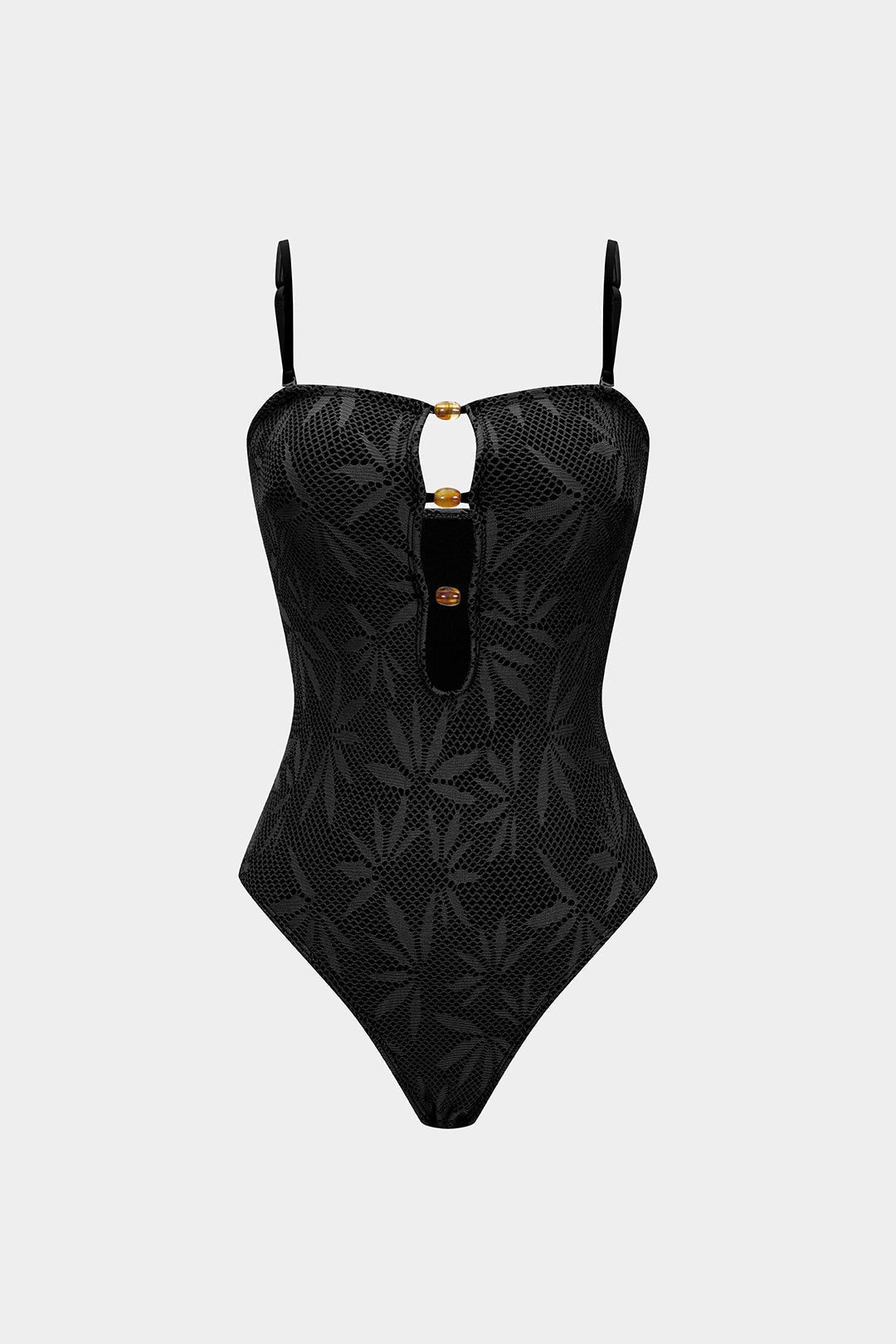 Bella One Piece Swimsuit | Textured Polyester Blend, Slim Fit 2