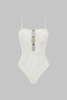 Bella One Piece Swimsuit | Textured Polyester Blend, Slim Fit 4