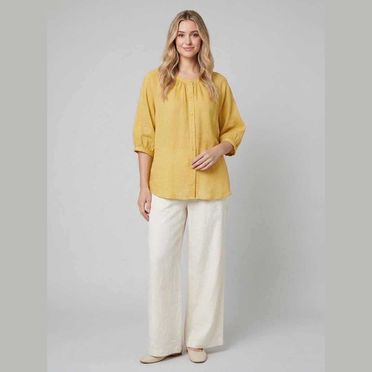 Bella White Blouse | Linen, Loose Fit Summer Top for Women 0