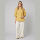 Bella White Blouse | Linen, Loose Fit Summer Top for Women 0