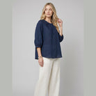 Bella White Blouse | Linen, Loose Fit Summer Top for Women 1