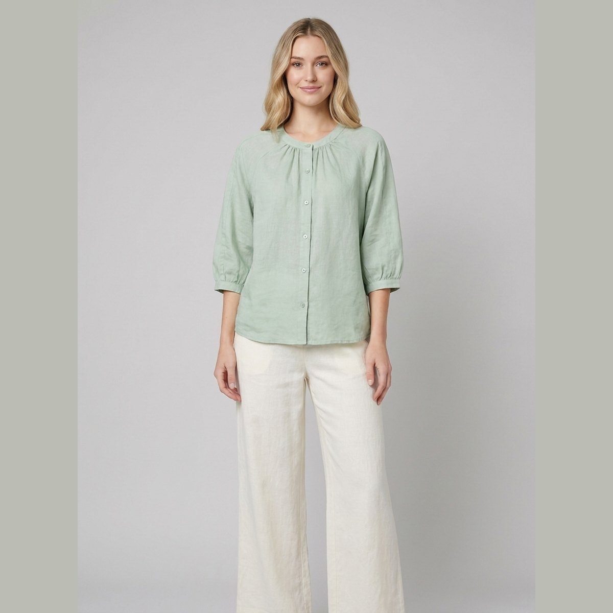 Bella White Blouse | Linen, Loose Fit Summer Top for Women 2