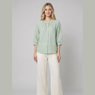 Bella White Blouse | Linen, Loose Fit Summer Top for Women 2
