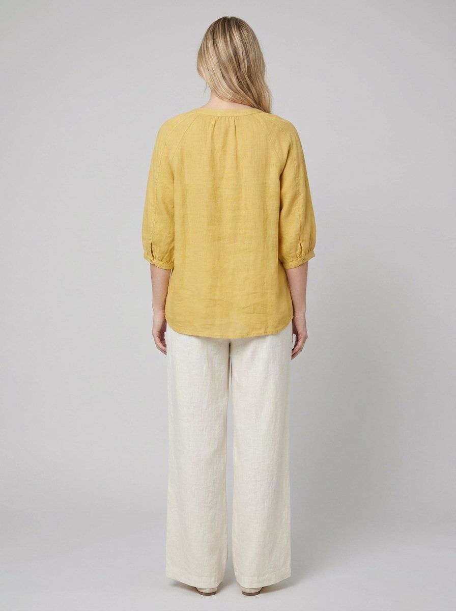 Bella White Blouse | Linen, Loose Fit Summer Top for Women 4