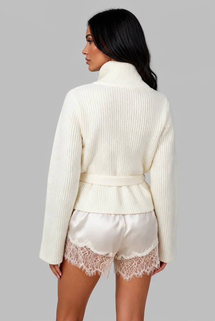 Belted Chunky Knit Cardigan 4