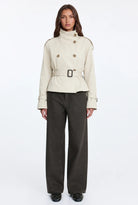 Belted Double-Breasted Trench Jacket 0