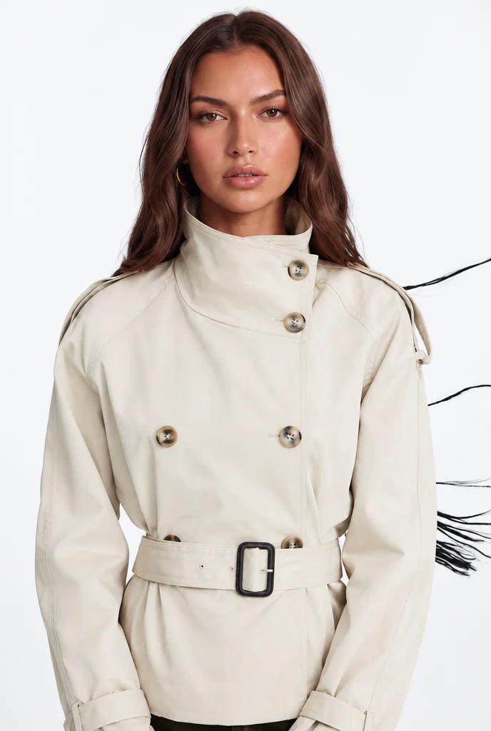 Belted Double-Breasted Trench Jacket 1