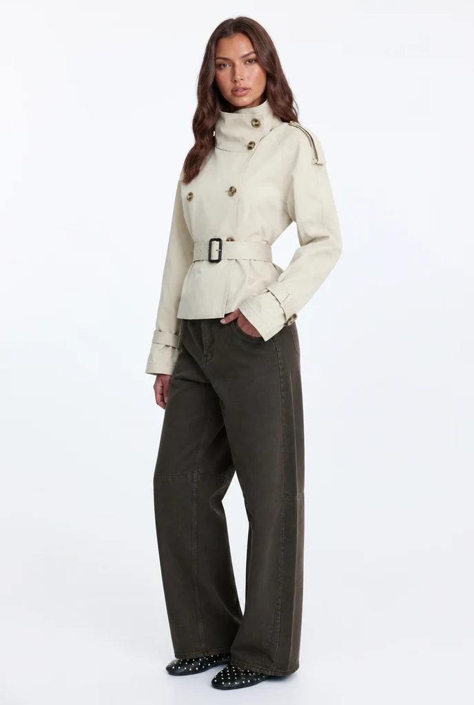 Belted Double-Breasted Trench Jacket 2