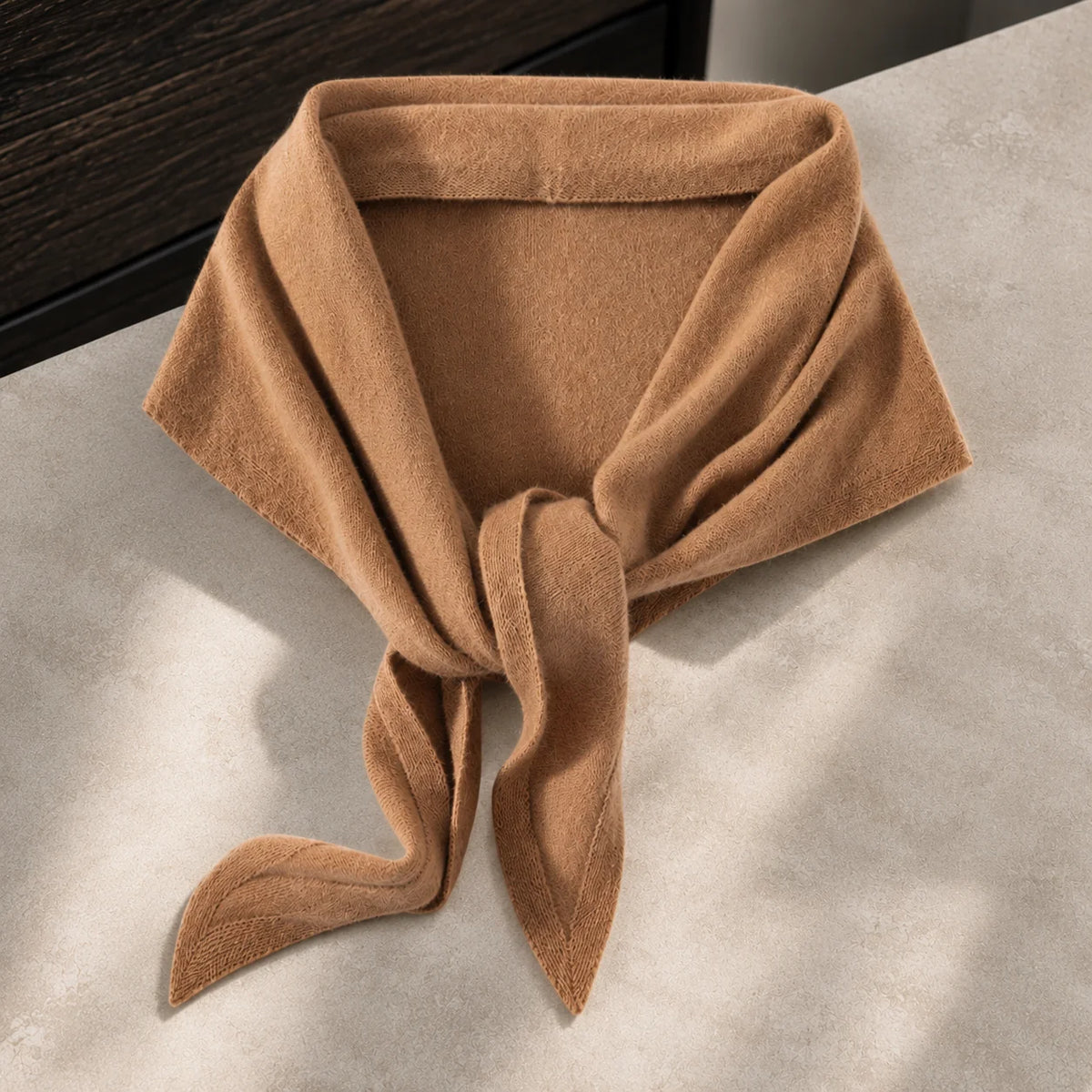 Bianca-Pearl Cashmere Wrap — Soft Brushed Knit Shawl 0