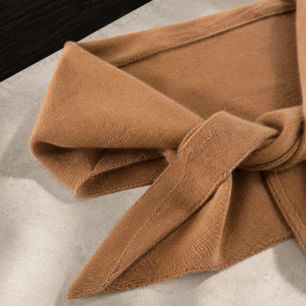 Bianca-Pearl Cashmere Wrap — Soft Brushed Knit Shawl 1