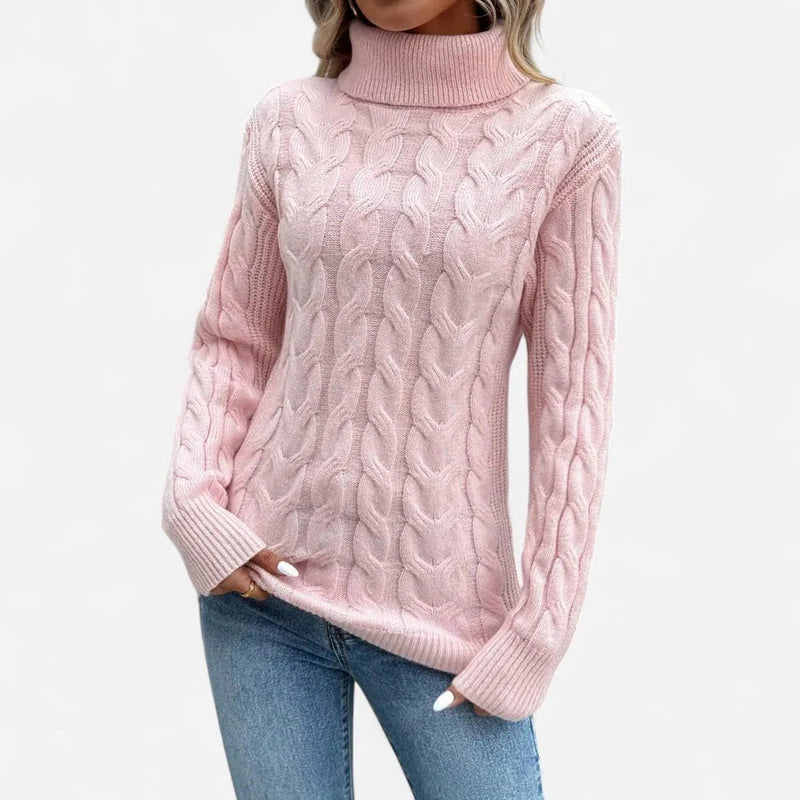 Blythe Cable-Knit Sweater for Women | Longline Fit, Chunky Knit 1