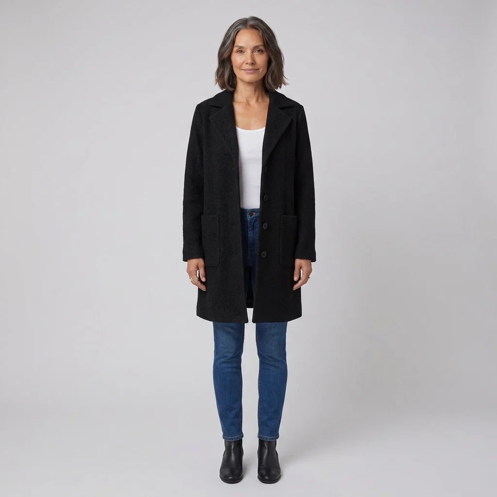 Blythe Women's Coat | Lightweight, Single-Breasted, Notch Lapel, Deep Pockets 1