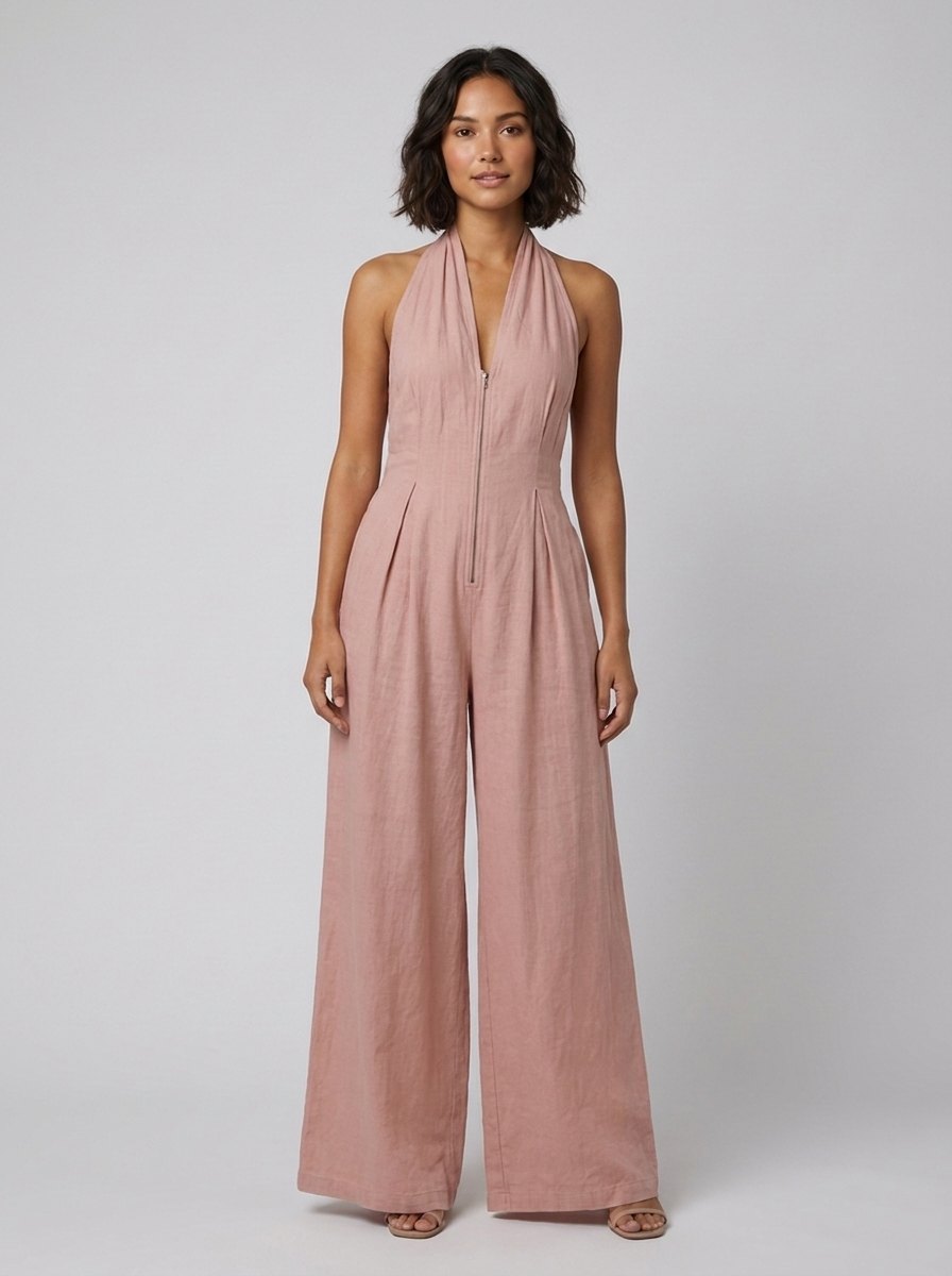 Breezy Bella Jumpsuit | Cotton-Linen Blend, Bohemian Style 0