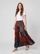 Brielle Maxi Skirt | Lightweight Rayon, Boho Patchwork Design 2