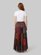 Brielle Maxi Skirt | Lightweight Rayon, Boho Patchwork Design 3