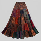 Brielle Maxi Skirt | Lightweight Rayon, Boho Patchwork Design 4